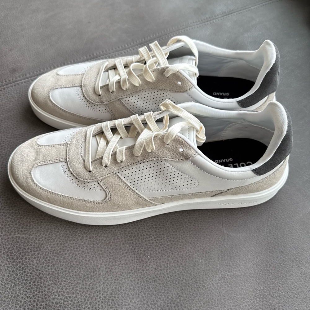 Cole Haan Men's White and Gray Sneakers, size 12, new
